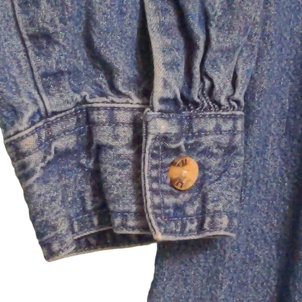 Disney Womens Shirt Dress Blue Denim Long Sleeve Embroidered Winnie The Pooh M - Picture 6 of 14
